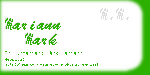 mariann mark business card