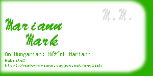 mariann mark business card